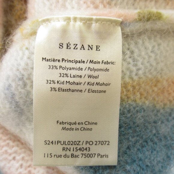 NWT Sezane Isadora Jumper in Flowers Mohair Wool Blend Sweater M - Picture 9 of 9
